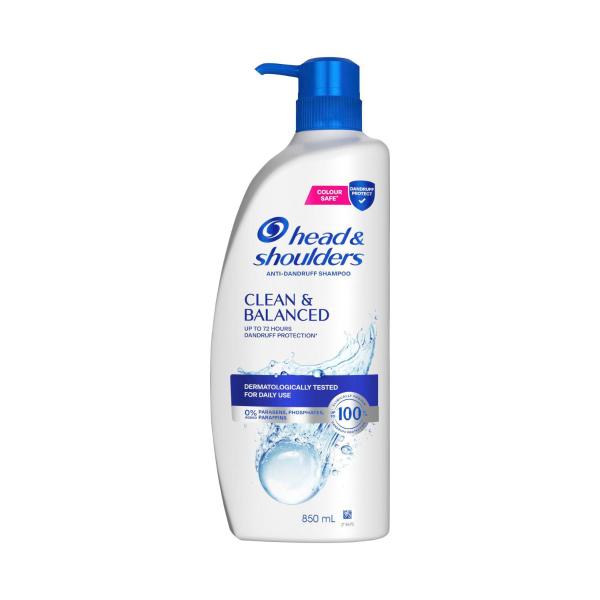 Head & Shoulders Clean & Balanced Shampoo 850mL product image