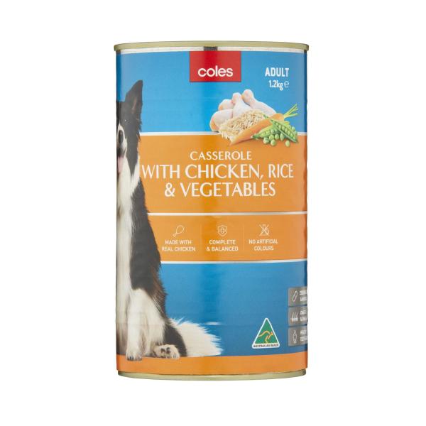 Coles Dog Food Casserole Chicken Rice & Vegetables 1.2kg product image