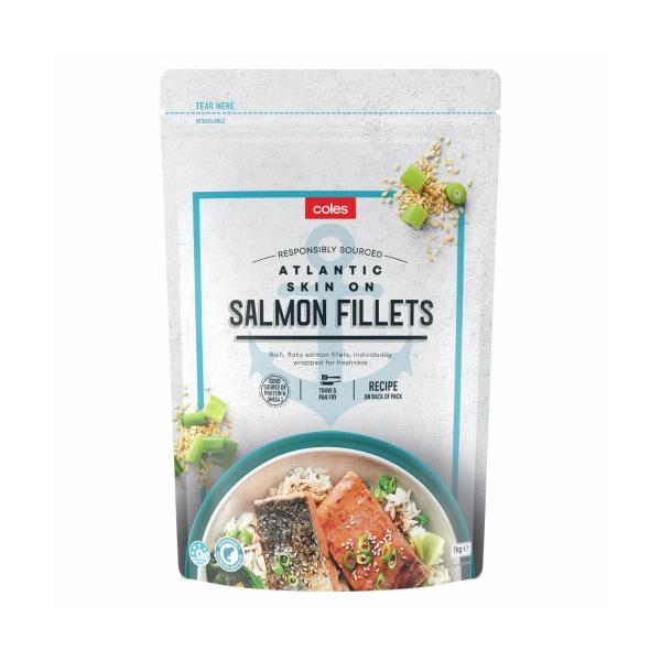 Coles Frozen Salmon Fillets 1kg product image
