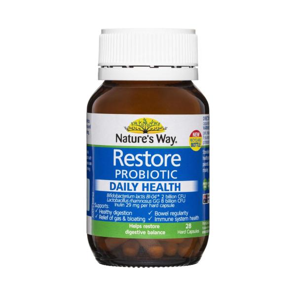 Nature's Way Restore Probiotic Daily Health Capsules | 28 pack
