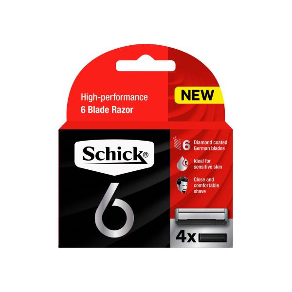 Schick 6 Mens Razor Blade Refills | 4 Pack – Coles