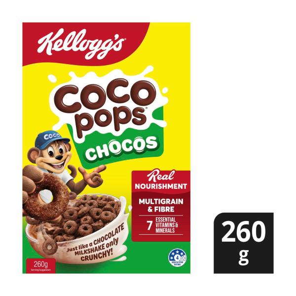 Kellogg's Coco Pops Chocos Multigrain Breakfast Cereal | 260g – Coles
