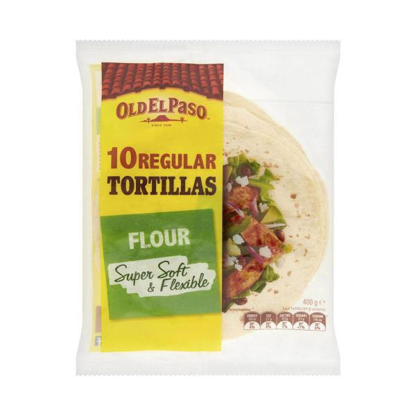 Old El Paso Regular Tortillas Fajita 10 Pack | 400g – Coles