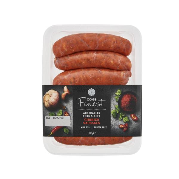 Coles Finest Australian Pork & Beef Chorizo Sausages 500g product image