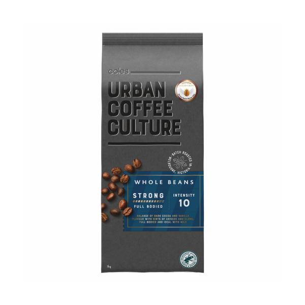 Coles Urban Coffee Culture Strong Beans 1kg product image
