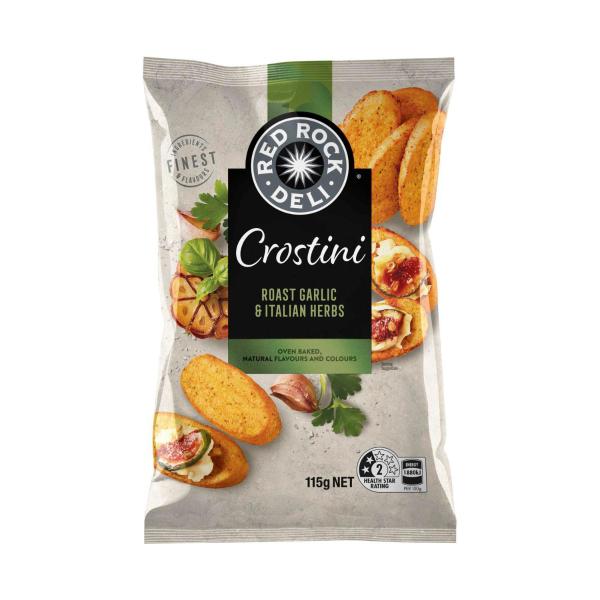 Red Rock Deli Crostini Crackers Italian Herb | 115g – Coles