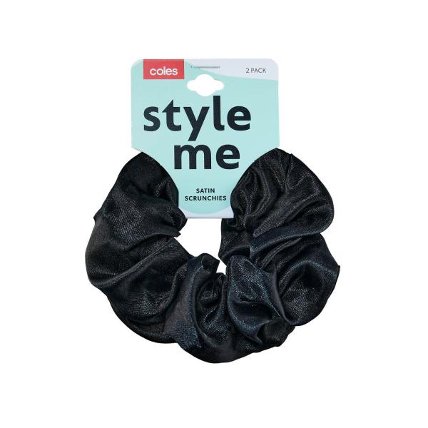 Black Satin Scrunchie