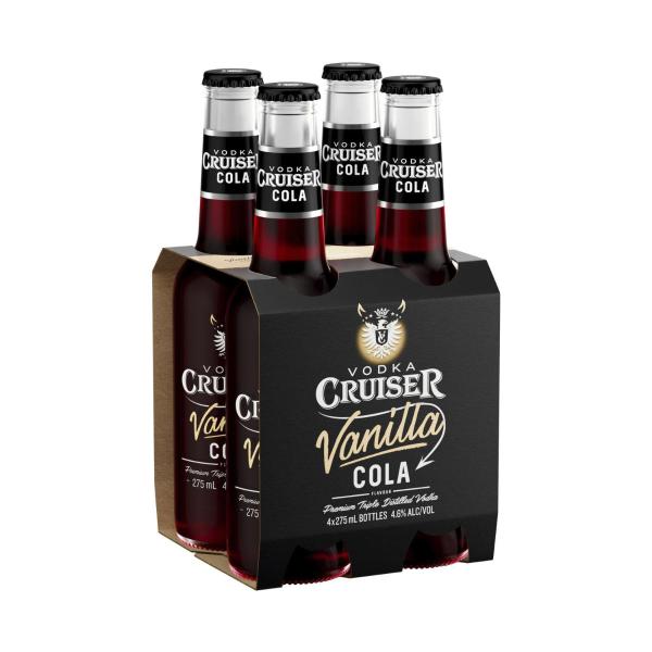 Vodka Cruiser Vanilla Cola Bottle 275ml 4 Pack