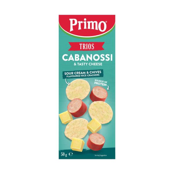 Trios Cabanossi Cheese & Sour Cream Rice Crackers
