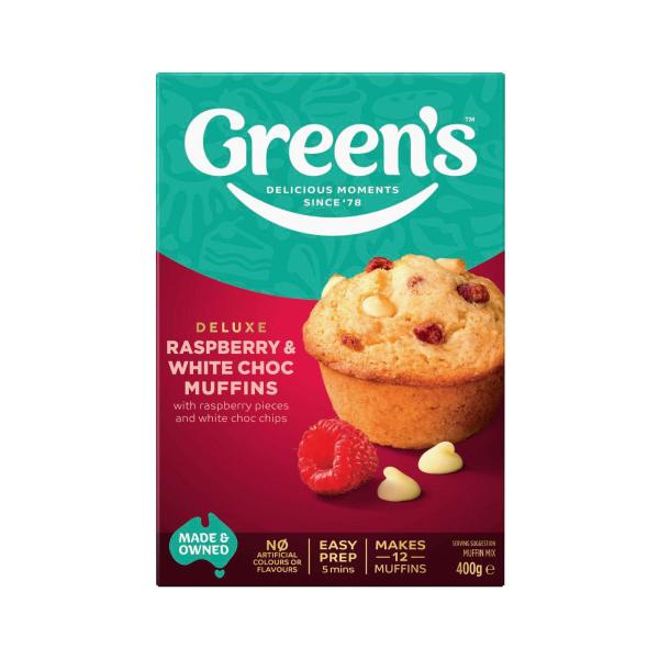Deluxe Raspberry & White Choc Muffin Mix