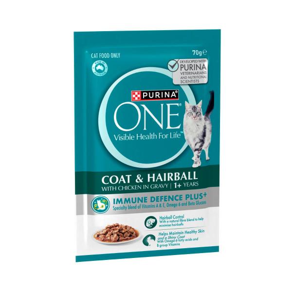 Purina One Adult Hairball Cat Food With Chicken Pouch | 70g – Coles