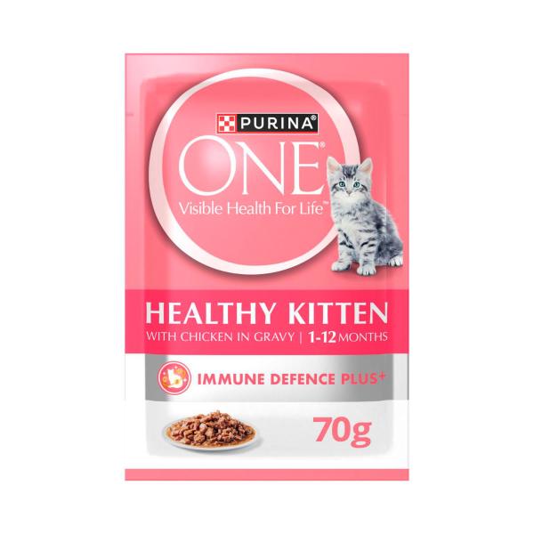 Purina One Cat Food Pouch Kitten With Chicken | 70g – Coles