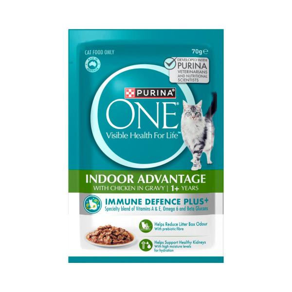 Purina One Adult Indoor Cat Food With Chicken Pouch | 70g – Coles