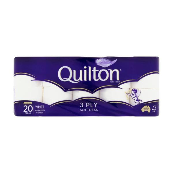 Buy Quilton 3 Ply White Toilet Paper 20 pack Coles