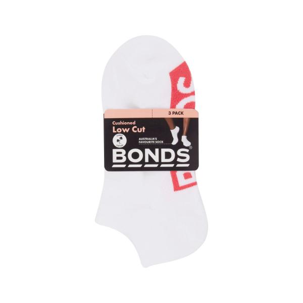 Bonds Womens Logo Low Cut Size 3-8 | 3 pack – Coles