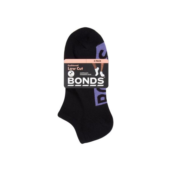 Bonds Womens Logo Low Cut Size 8-11 | 3 pack – Coles