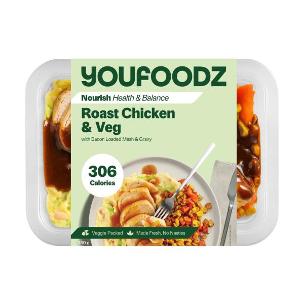 Roast Chicken & Gravy With Loaded Mash & Veg