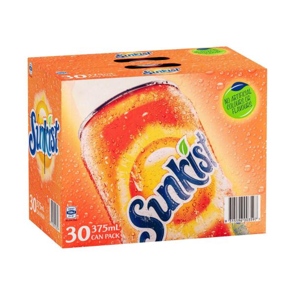 Orange Soft Drink Cans Multipack 375ml x 30 Pack