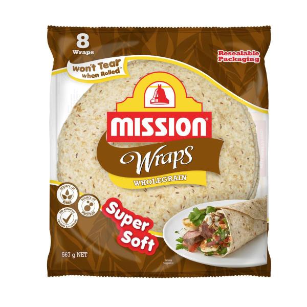 Mission Wholegrain Wraps 8 Pack 567g product image