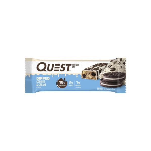 Buy Quest Protein Bar Dipped Cookies & Cream 50g | Coles