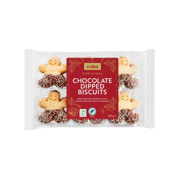 Christmas Chocolate Dipped Biscuits