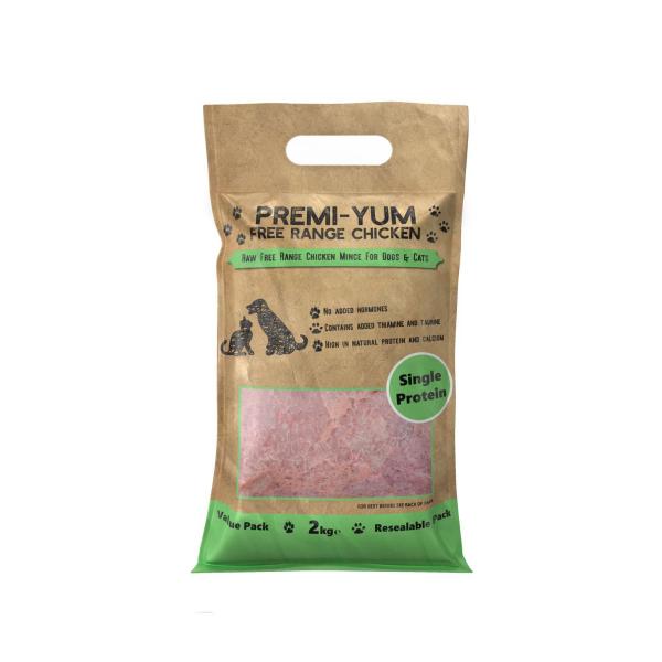 Buy Premi-Yum Free Range Chicken Mince For Dog Or Cat 2kg