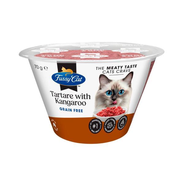 Grain Free Adult Chilled Fresh Cat Food Tartare With Kangaroo