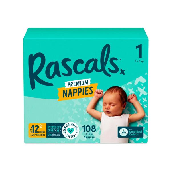 Premium Nappies Size 1 (3-5kg)