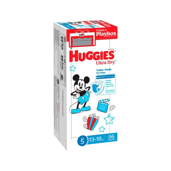 Ultra Dry Nappies Boy Size 5 (13-18kg)