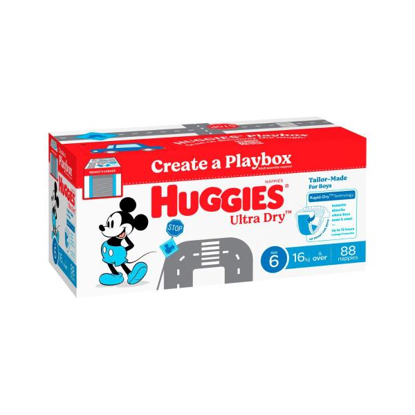 Ultra Dry Nappies Boys Size 6 (16kg+)