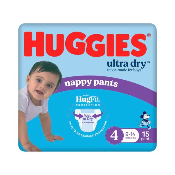 Ultra Dry Nappy Pants Boys Size 4 (9-14kg)