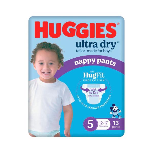 Ultra Dry Nappy Pants Boys Size 5 (12-17kg)