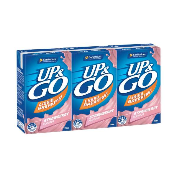 UP&GO Liquid Breakfast Strawberry 3x250ml | 750mL – Coles
