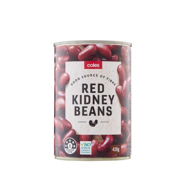 Coles Beans Red Kidney 420g product image
