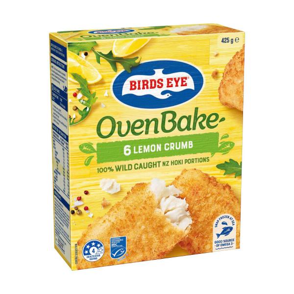 Birds Eye Frozen Fish Fillets With Lemon Crumb Oven Bake 6 Pack | 425g – Coles