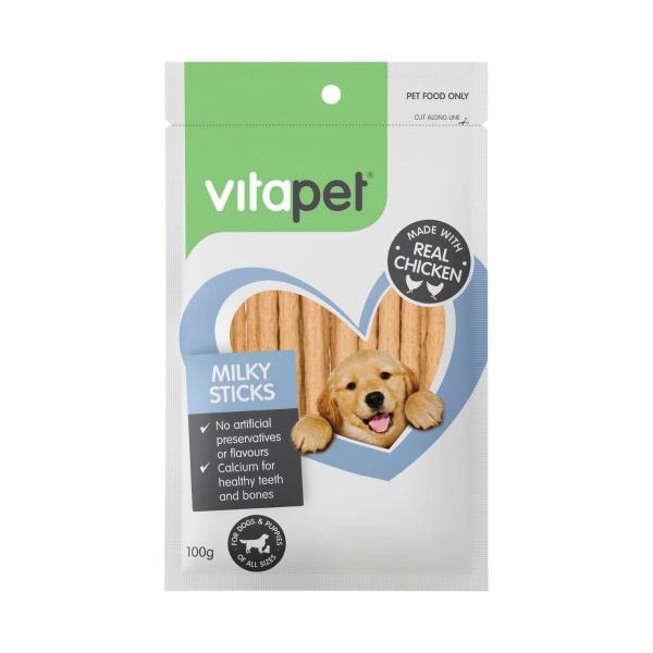 Vitapet Jerhigh Milky Sticks Puppy Dog Treats 100g