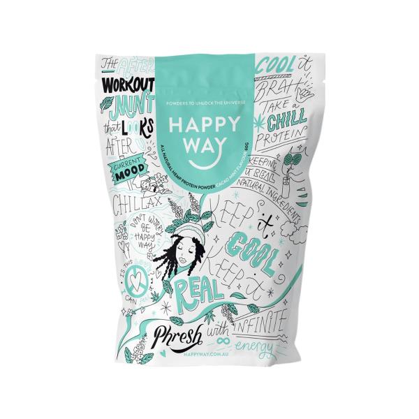 Happy Way Hemp Protein Powder Cacao Mint 60g product image
