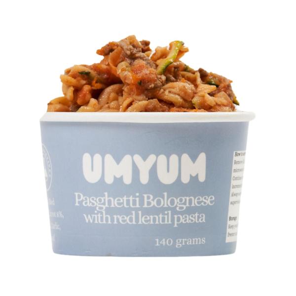 Pasghetti Bolognese With Red Lentil Pasta
