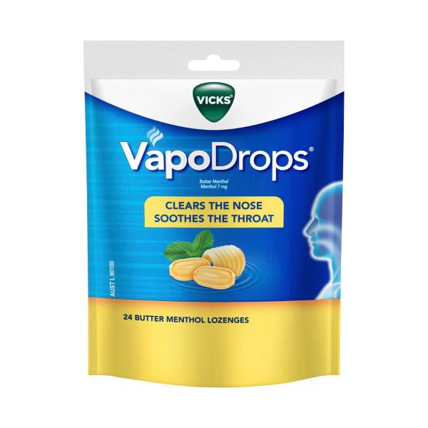 Vapodrops Butter Menthol Lozenges
