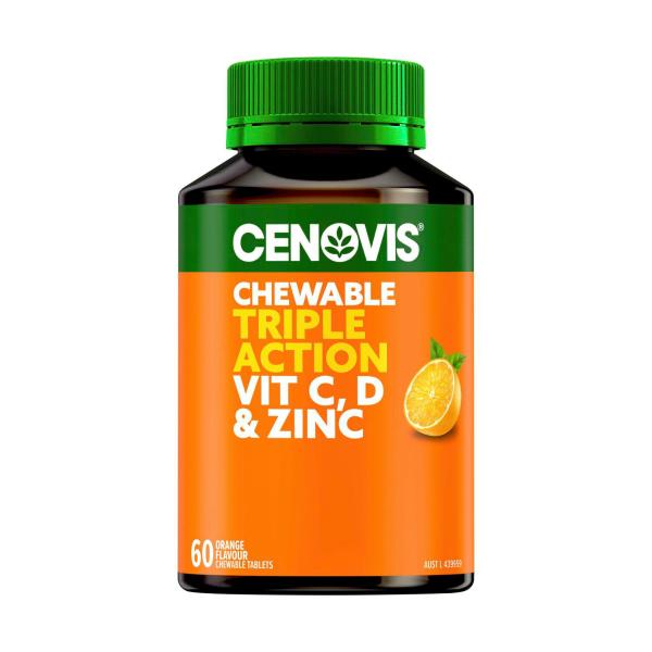 Chewable Triple Action Vit C D And Zinc