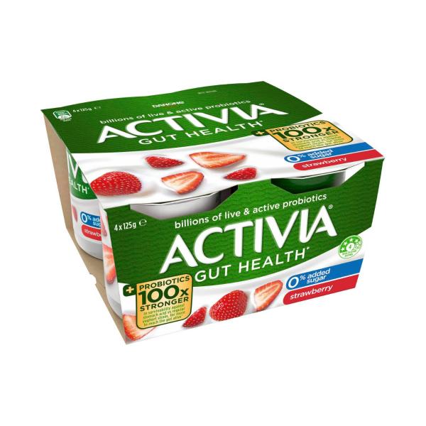 Probiotic Yoghurt No Added Sugar Strawberry 4x125g