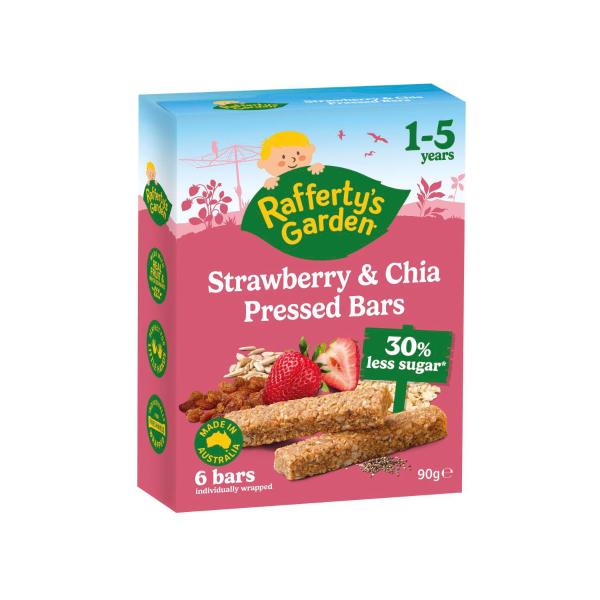 Strawberry & Chia Pressed Bars 1-3 Years