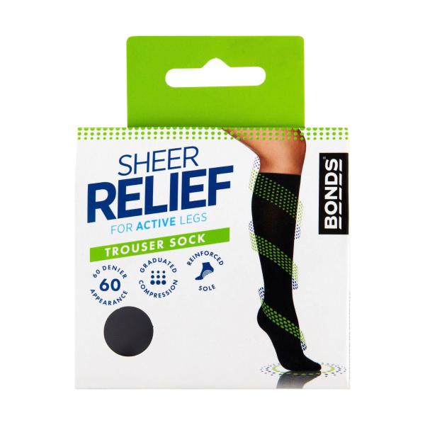 Buy Sheer Relief Pantyhose Trouser Sock Black pack Coles