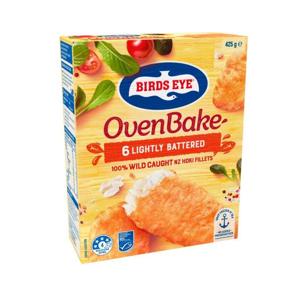 Birds Eye Frozen Fish Fillets With Original Lightly Battered Oven Bake 6 Pack | 425g – Coles