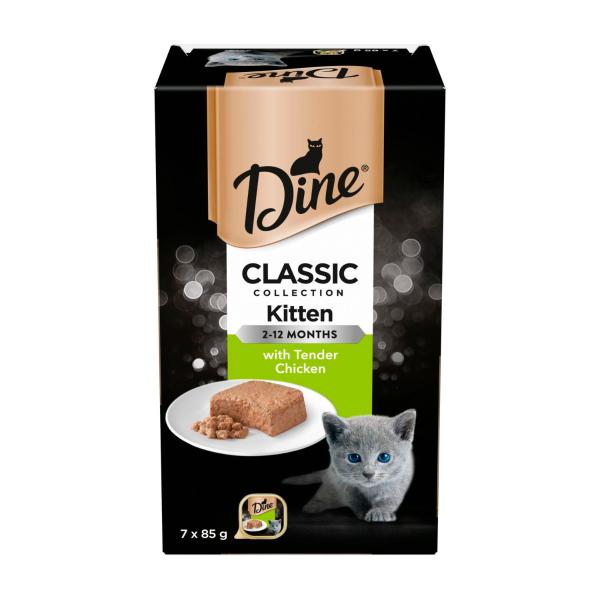 Dine Cat Food Multipack Kitten With Chicken 7x85g | 7 pack – Coles