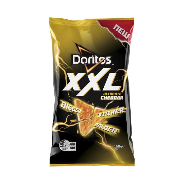 Doritos XXL Corn Chips Share Pack Ultimate Cheddar | 150 GRAM – Coles