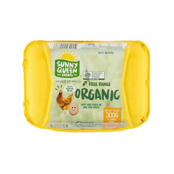 Organic Free Range Large Eggs 6 Pack