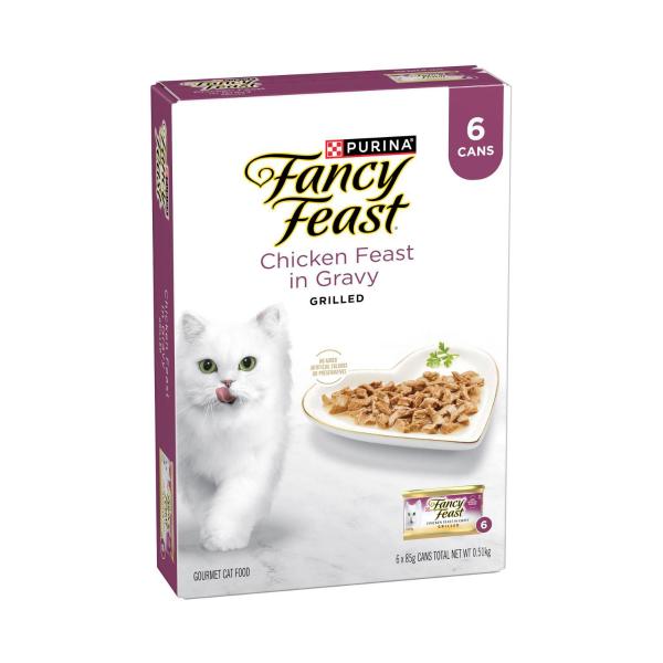 Grilled Chicken Feast In Gravy Cat Food 6x85g