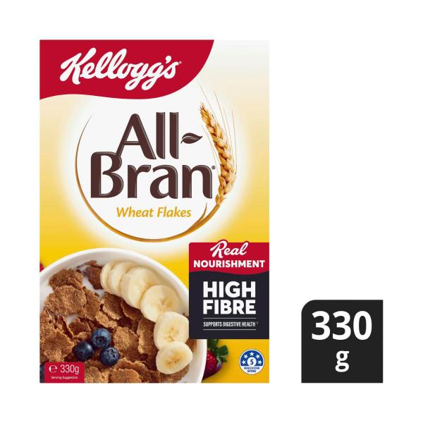 Kellogg's All-Bran Wheat Flakes Breakfast Cereal 330g