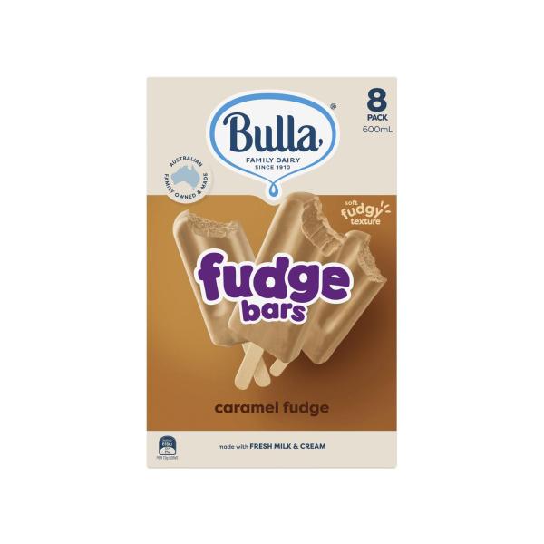 Bulla Fudge Bars Caramel 8 Pack | 600mL – Coles